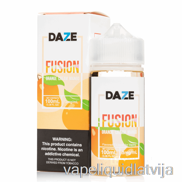 Apelsīnu Krēms Mango - 7 Daze Fusion - 100ml 3mg Vape šķidrums